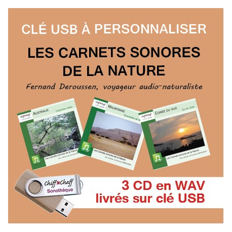 CLÉ USB : 3 CD "Carnets nature" au choix