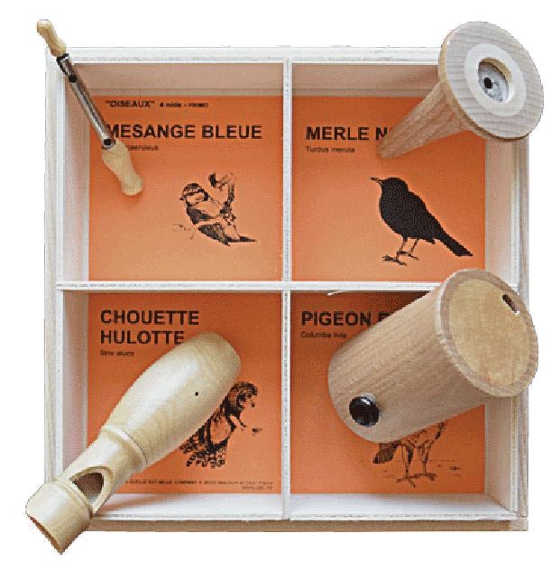 Coffret 6 Appeaux - Oiseaux Nord Americain -un Jeu Nature Unique