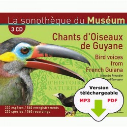 Chants d'oiseaux de Guyane (3 CD MP3+ PDF à télécharger)