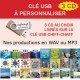 CLÉ USB avec 3 CD au choix (WAV ou MP3)