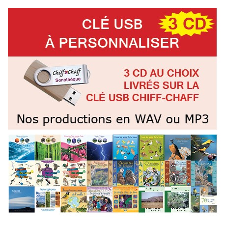 USB KEY: 3 CD "Naturalist guides" of your choice