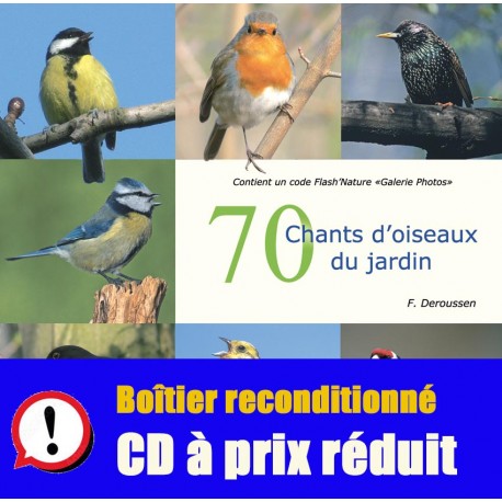 CD 70 chants d'oiseaux du jardin (CD audio sans commentaires et Qrcode images)