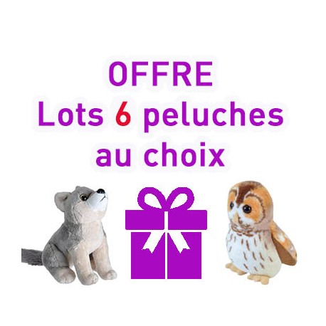 Petits animaux en peluche, choix varié, 3 ans et plus