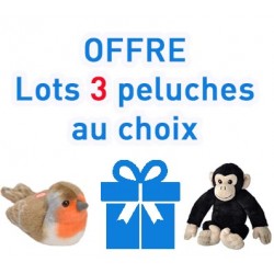 Ensemble de 3 peluches sonores (au choix !)