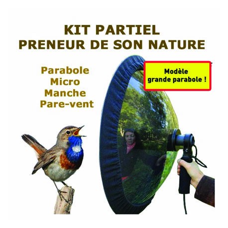 Kit partiel pour preneur de son nature : micro grande parabole + pare-vent