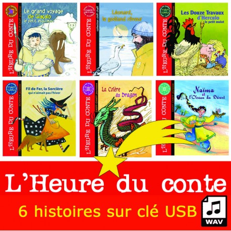 USB KEY : "L'HEURE DU CONTE" / 6 children's CDs