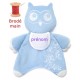 Doudou Hibou Bleu brodé